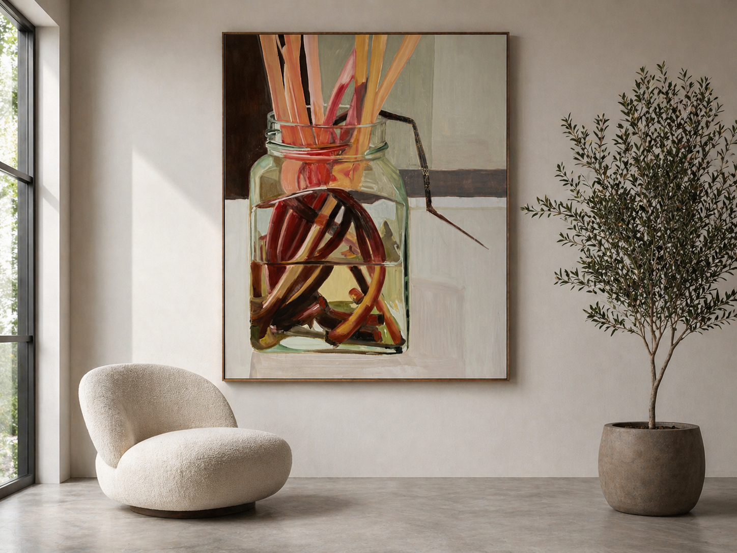 Vessels and Branches artwork in an Interior