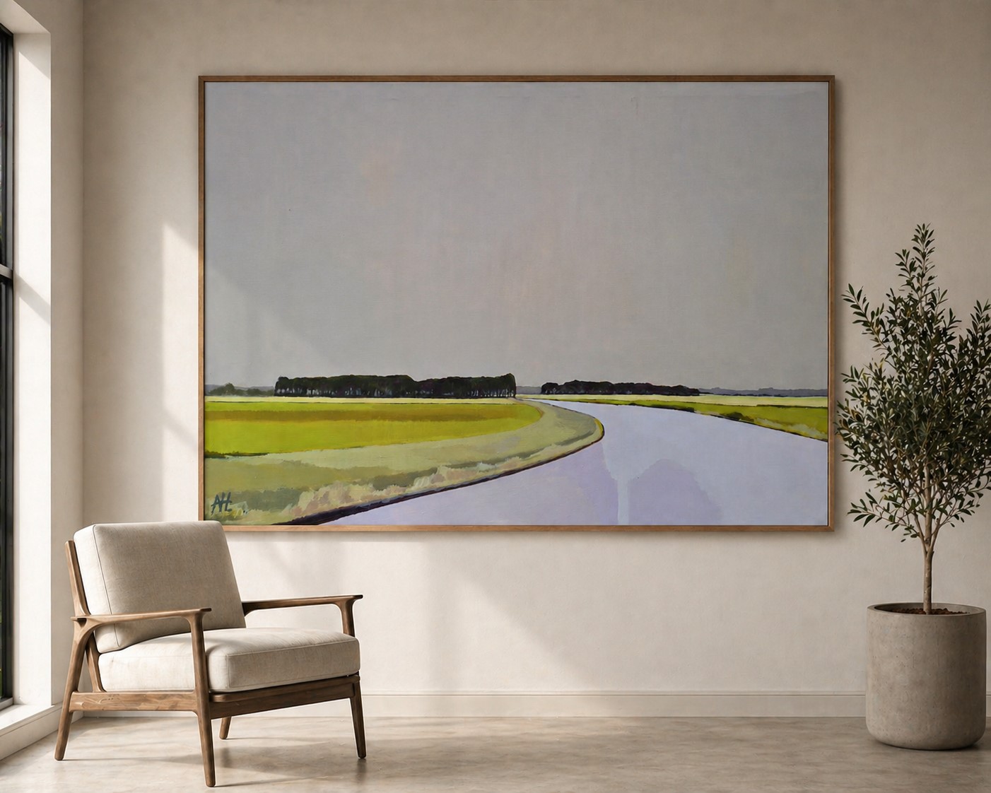 Silent Horizons artwork in an interior